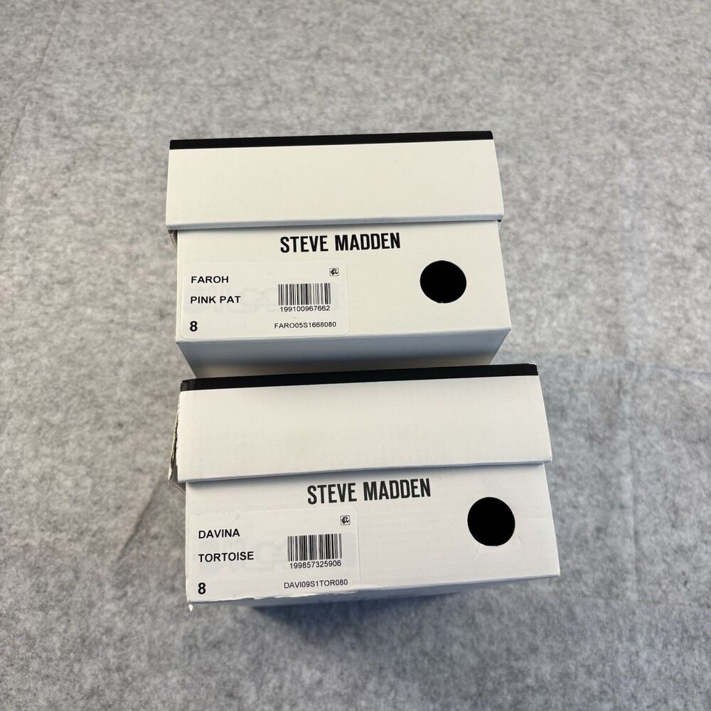 EMPTY REPLACEMENT SHOE HEEL BOX ONLY - Steve Madden Womens 8 - Lot Of 2
